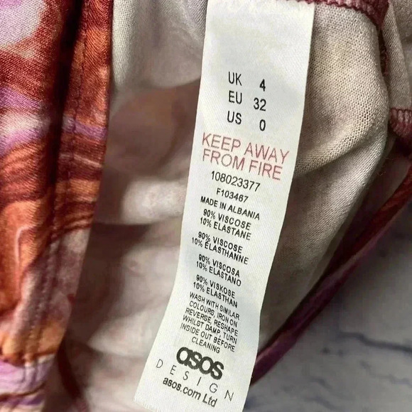 ASOS DESIGN Marble Print Halter Ruched Cutout Stretch Mini Dress - Picture 4 of 6